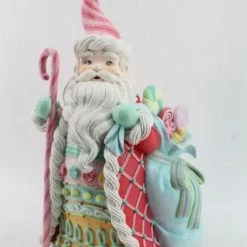 The Christmas Palace Santas 20" PASTEL PEPPERMINT SANTA