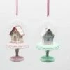 The Christmas Palace 6" CANDY HOUSE ORNAMENT ASSORTED SET OF 2