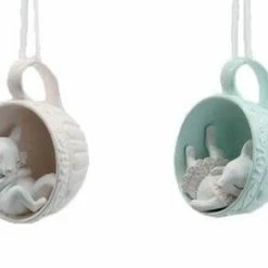 The Christmas Palace MICE IN TEACUP ORNAMENT ASSORTED SET OF 4