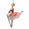 The Christmas Palace 6" RED PEPPERMINT SWIRL BALLERINA ORNAMENT