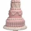 The Christmas Palace LARGE PINK LAYER CAKE ON PEDESTAL