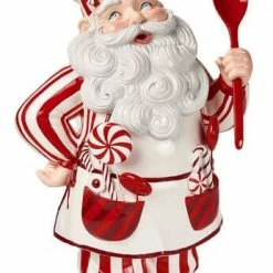 The Christmas Palace DECEMBER DIAMONDS 18.5" PEPPERMINT BAKER SANTA