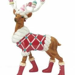 The Christmas Palace OVERSIZED DECOR DECEMBER DIAMONDS 4 FT SWEET SHOPPE REINDEER