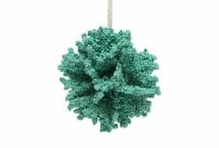The Christmas Palace Christmas Ornaments DECEMBER DIAMONDS 4" TEAL CORAL BALL ORNAMENT SET OF 6
