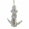 The Christmas Palace DECEMBER DIAMONDS 6" SILVER ANCHOR ORNAMENT SET OF 2 Christmas Ornaments
