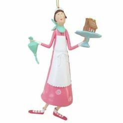 The Christmas Palace DECEMBER DIAMONDS 7" BAKING ANGEL WITH FROSTING ORNAMENT