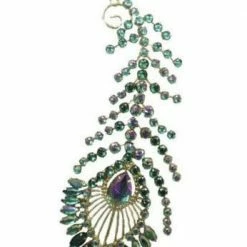 The Christmas Palace DECEMBER DIAMONDS 8" JEWELED PEACOCK FEATHER ORNAMENT Christmas Ornaments