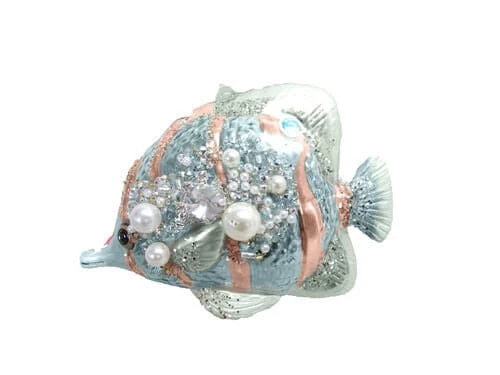 Deals π The π Christmas Palace DECEMBER DIAMONDS 5" BLUE & GOLD STRIPE FISH ORNAMENT π 1 The Christmas Palace DECEMBER DIAMONDS 5" BLUE & GOLD STRIPE FISH ORNAMENT