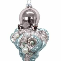The Christmas Palace Christmas Ornaments DECEMBER DIAMONDS 6" PURPLE & TEAL OCTOPUS ORNAMENT