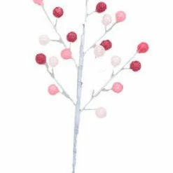 The Christmas Palace Stems & Picks DECEMBER DIAMONDS PINK GUM DROP PICK SET OF 6