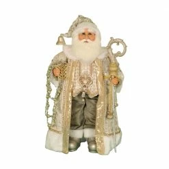 The Christmas Palace KAREN DIDION 27" CREAM & GOLD SANTA Santas