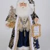 The Christmas Palace LIGHTED MIDNIGHT BLUE SANTA Santas