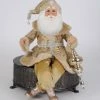 The Christmas Palace GLITZY GOLD POSABLE SANTA