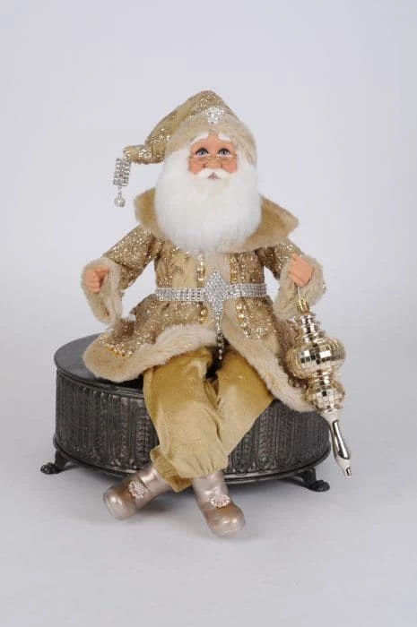 Top 10 π The π Christmas Palace GLITZY GOLD POSABLE SANTA π 1 The Christmas Palace GLITZY GOLD POSABLE SANTA