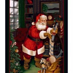 The Christmas Palace Carpets & Rugs 47" X 67" SANTA'S VISIT RUG