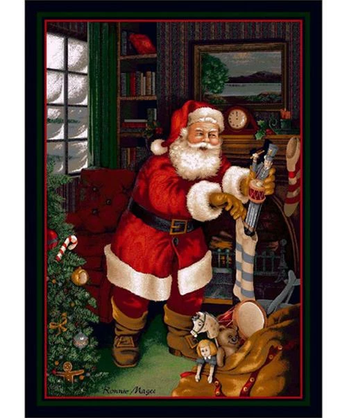 Budget 𧨠The π Christmas Palace Carpets & Rugs 47" X 67" SANTA'S VISIT RUG π€© 1 The Christmas Palace Carpets & Rugs 47" X 67" SANTA'S VISIT RUG
