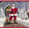 The Christmas Palace 65"X92" HOLIDAY WELCOME SANTA RUG Carpets & Rugs