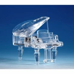 The Christmas Palace 6" ACRYLIC PIANO WITH MUSIC Table Tops