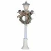 The Christmas Palace 24" ACRYLIC LED STREET LAMP WITH WREATH BATTERY OPERATED Table Tops