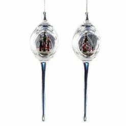 The Christmas Palace 9" ROUND ICICLE ORNAMENT ASSORTED SET OF 2 Christmas Ornaments