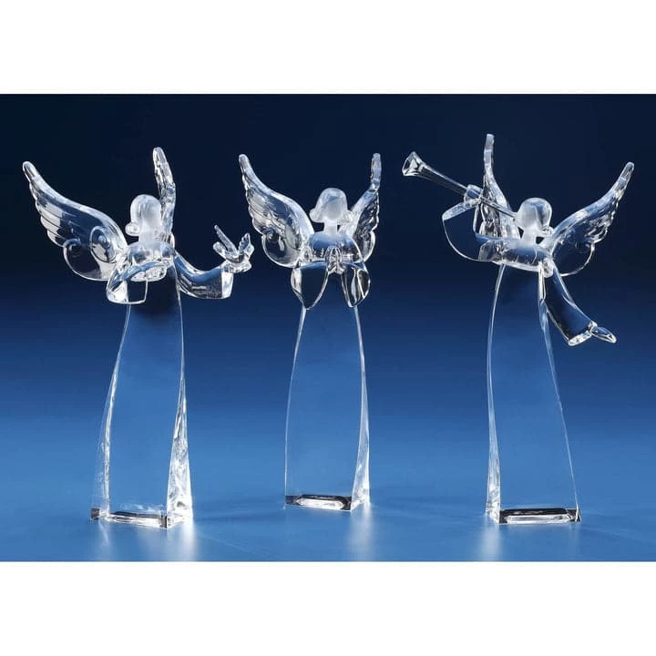Cheapest π The π Christmas Palace 8" ACRYLIC ANGEL STATUETTES ASSORTED SET OF 3 π 5 The Christmas Palace 8" ACRYLIC ANGEL STATUETTES ASSORTED SET OF 3