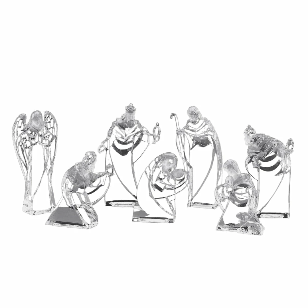 Top 10 π€© The β Christmas Palace 4.5" ACRYLIC MINIATURE NATIVITY SET OF 7 PIECES Nativity & Stables π₯ 1 The Christmas Palace 4.5" ACRYLIC MINIATURE NATIVITY SET OF 7 PIECES Nativity & Stables