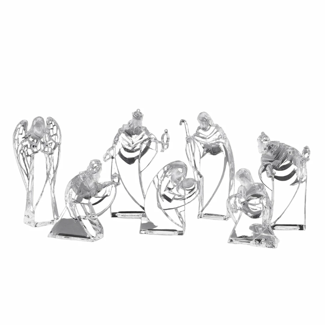 Top 10 π€© The β Christmas Palace 4.5" ACRYLIC MINIATURE NATIVITY SET OF 7 PIECES Nativity & Stables π₯ 2 The Christmas Palace 4.5" ACRYLIC MINIATURE NATIVITY SET OF 7 PIECES Nativity & Stables