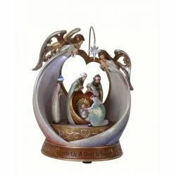 The Christmas Palace Nativity & Stables 11" A "CHILD IS BORN" NATIVITY WITH MUSIC