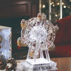 The Christmas Palace 10" ACRYLIC MUSICAL FERRIS WHEEL BATTERY OPERATED
