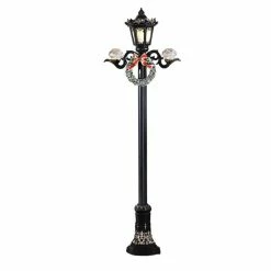The Christmas Palace 28" LED BLACK STREET LAMP BATTERY OPERATED