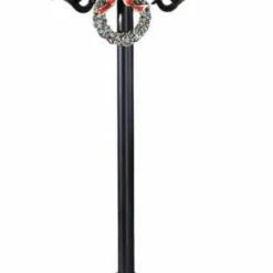 The Christmas Palace OVERSIZED DECOR 3.5 FT LED BLACK STREET LAMP BATTERY OPERATED