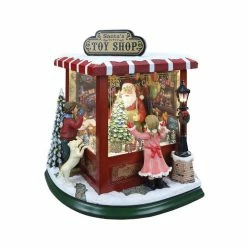 The Christmas Palace Table Tops SANTA'S MUSICAL TOY SHOP BATTERY OPERATED