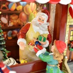 The Christmas Palace 10" LED BRICK TOY SHOP BATTERY OPERATED