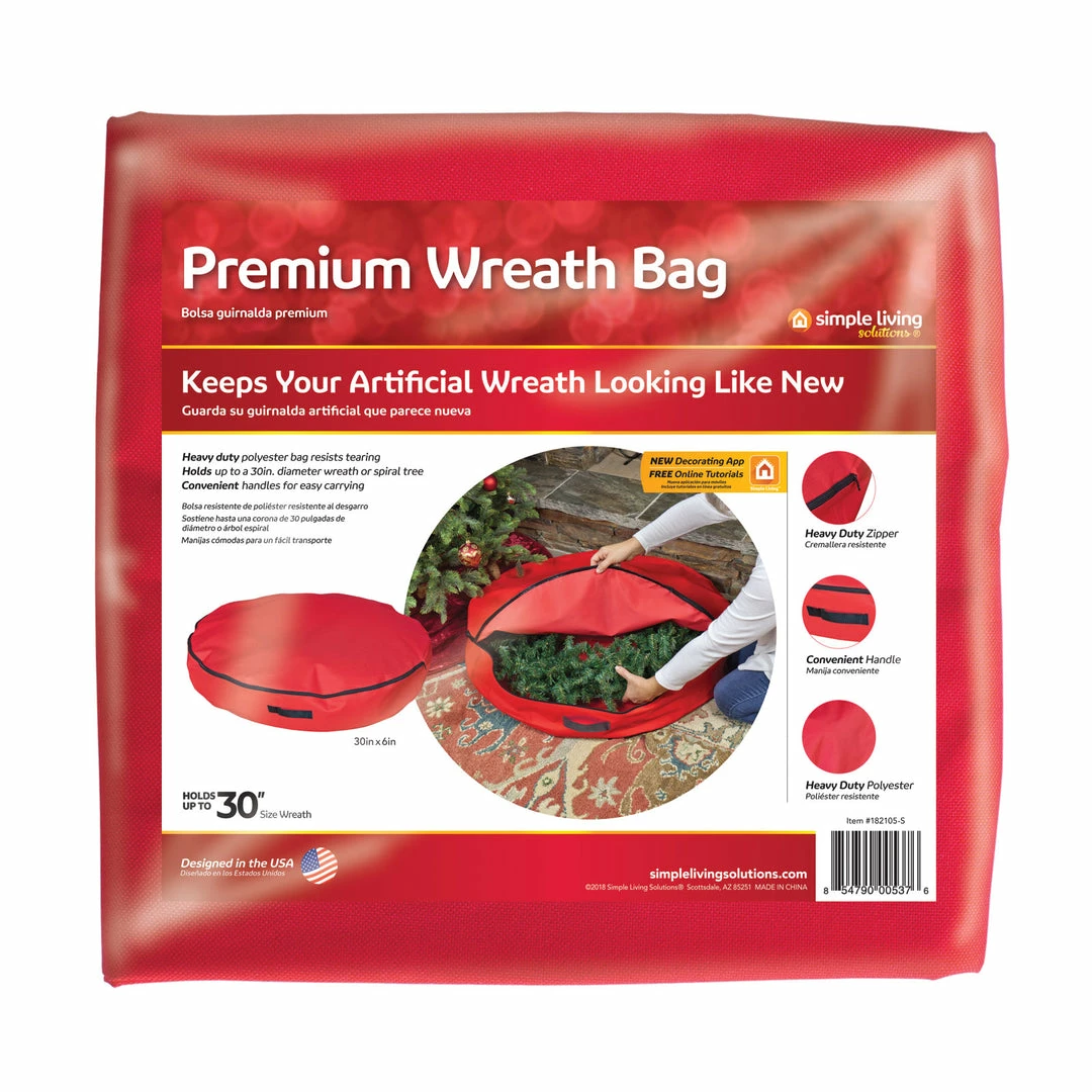 Wholesale β The π Christmas Palace 30" PREMIUM RED WREATH BAG π― 2 The Christmas Palace 30" PREMIUM RED WREATH BAG