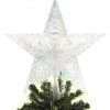 The Christmas Palace 9" LED PENTAGRAM STAR TREE TOPPER 10 LIGHTS BATTERY OPERATED Angels & Toppers