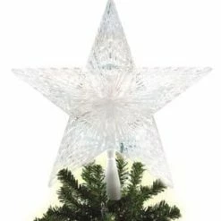 The Christmas Palace 9" LED PENTAGRAM STAR TREE TOPPER 10 LIGHTS BATTERY OPERATED Angels & Toppers