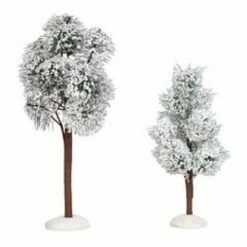 The Christmas Palace Department 56 VILLAGE ACCESSORY SNOWY JACK PINE TREES