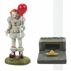 The Christmas Palace SNOW VILLAGE HALLOWEEN PENNYWISE AND HIS S.S GEORGIE SET OF 2