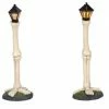 The Christmas Palace HALLOWEEN VILLAGE ACCESSORY FEMUR BONE STREET LIGHTS SET OF 2