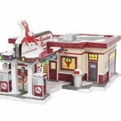 The Christmas Palace SNOW VILLAGE REINDEER GAS STATION Department 56