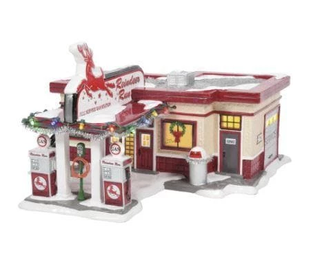 Best Pirce βοΈ The π Christmas Palace SNOW VILLAGE REINDEER GAS STATION Department 56 π 1 The Christmas Palace SNOW VILLAGE REINDEER GAS STATION Department 56