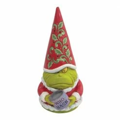 The Christmas Palace 8" THE GRINCH GNOME WITH WHO HASH Department 56