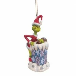 The Christmas Palace 5" THE GRINCH IN CHIMNEY ORNAMENT Christmas Ornaments
