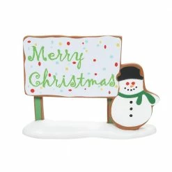 The Christmas Palace VILLAGE ACCESSORY GINGERBREAD CHRISTMAS BILLBOARD