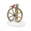 The Christmas Palace VILLAGE ACCESSORY CARDINAL CHRISTMAS WAGON WHEEL