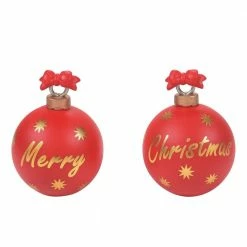 The Christmas Palace VILLAGE ACCESSORY CHRISTMAS WELCOME SET OF 2 Department 56