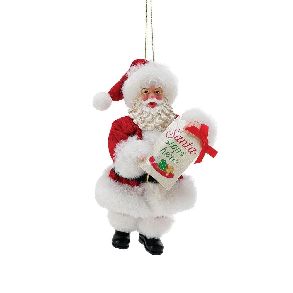 New π― The π Christmas Palace POSSIBLE DREAMS 6" SANTA STOPS HERE ORNAMENT βοΈ 1 The Christmas Palace POSSIBLE DREAMS 6" SANTA STOPS HERE ORNAMENT