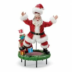 The Christmas Palace Santas POSSIBLE DREAMS 14" JUMPING FOR JOY