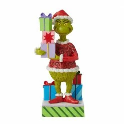 The Christmas Palace 8" THE GRINCH HOLDING A PRESENT