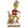 The Christmas Palace Department 56 9" THE GRINCH AND MAX WRAPPED IN LIGHTS